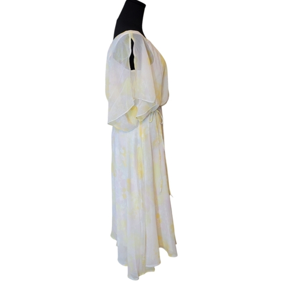 NWT Modcloth Flutter of Flattery Chiffon Midi Dress Size Small - Picture 5 of 7